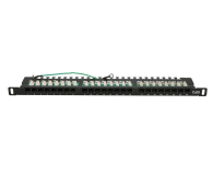 ExtraLink  Patchpanel 24p 19" 0,5U UTP 6 (czarna) - 1323252 - zdjęcie 2